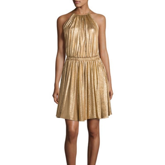 Halston Heritage Dresses & Skirts - Halston Heritage Women's Sleeveless Gold Cocktail
